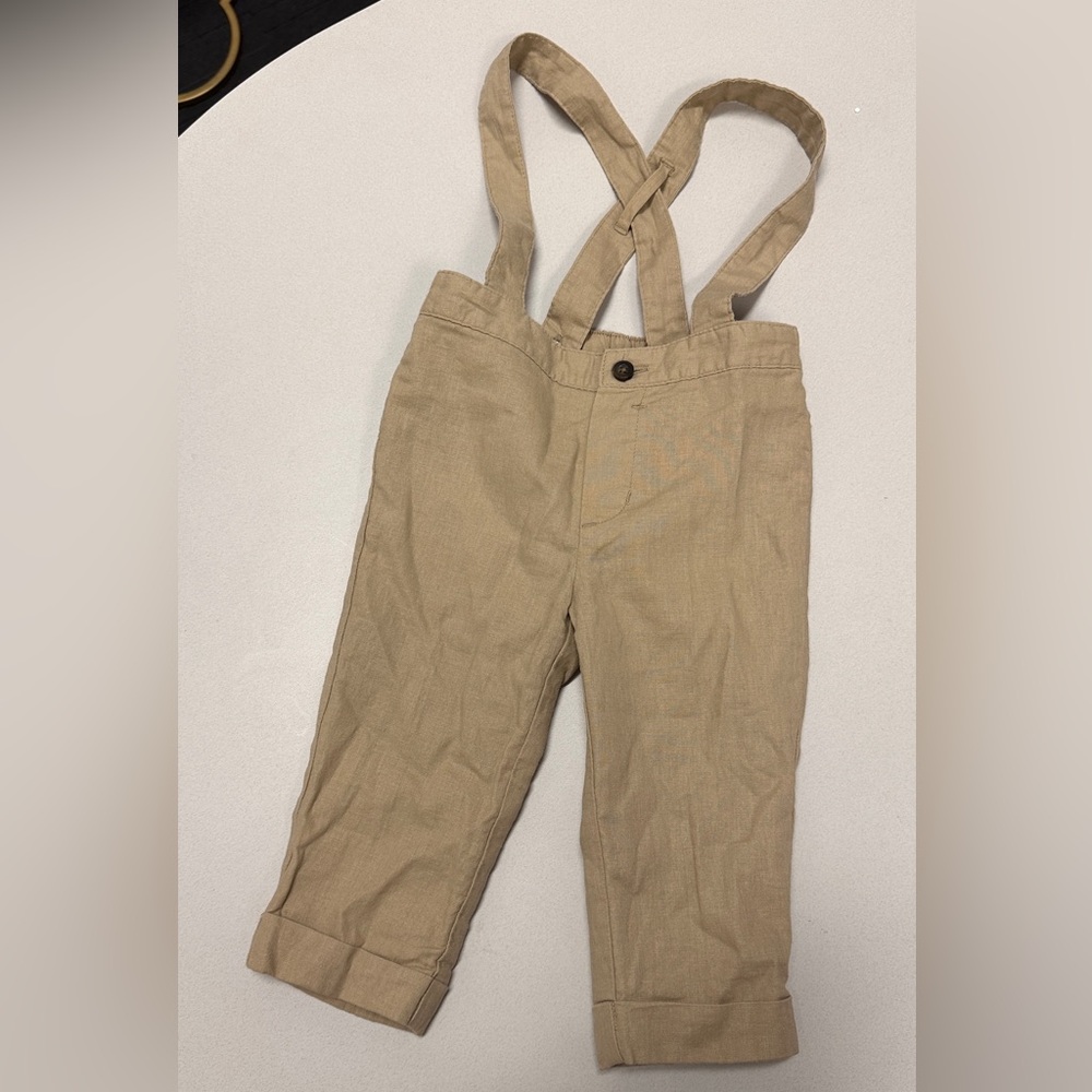 Janie and Jack Tan Overalls Classic Style